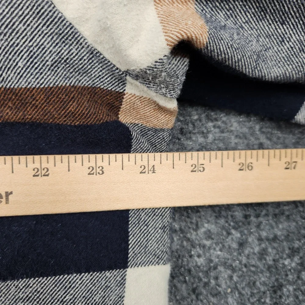 Levi Strauss & Co Jacket Mens XL Blue Plaid Sherpa Lined Hooded Flannel - Picture 8 of 9